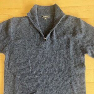 100% CASHMERE - QUARTER-ZIP SWEATER - SAKS FIFTH AVENUE - MEN'S MEDIUM - NEW